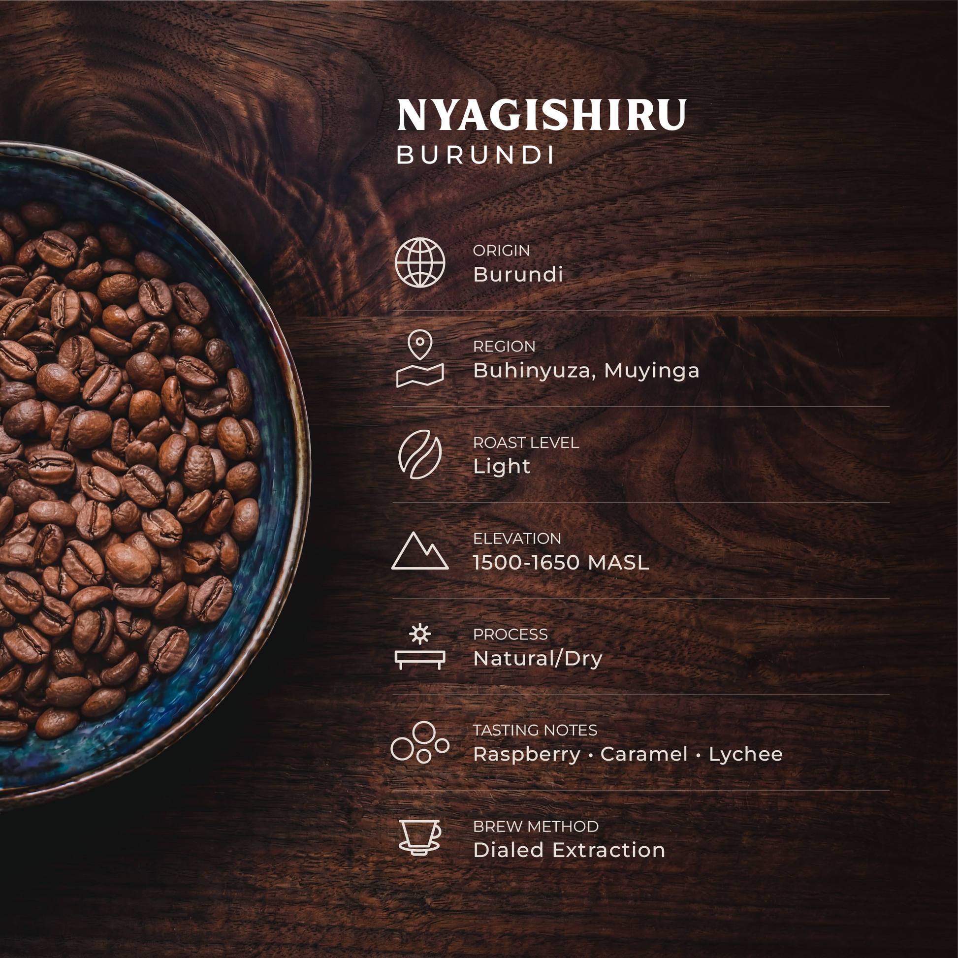 Nyagishiru, Burundi - Light Roast