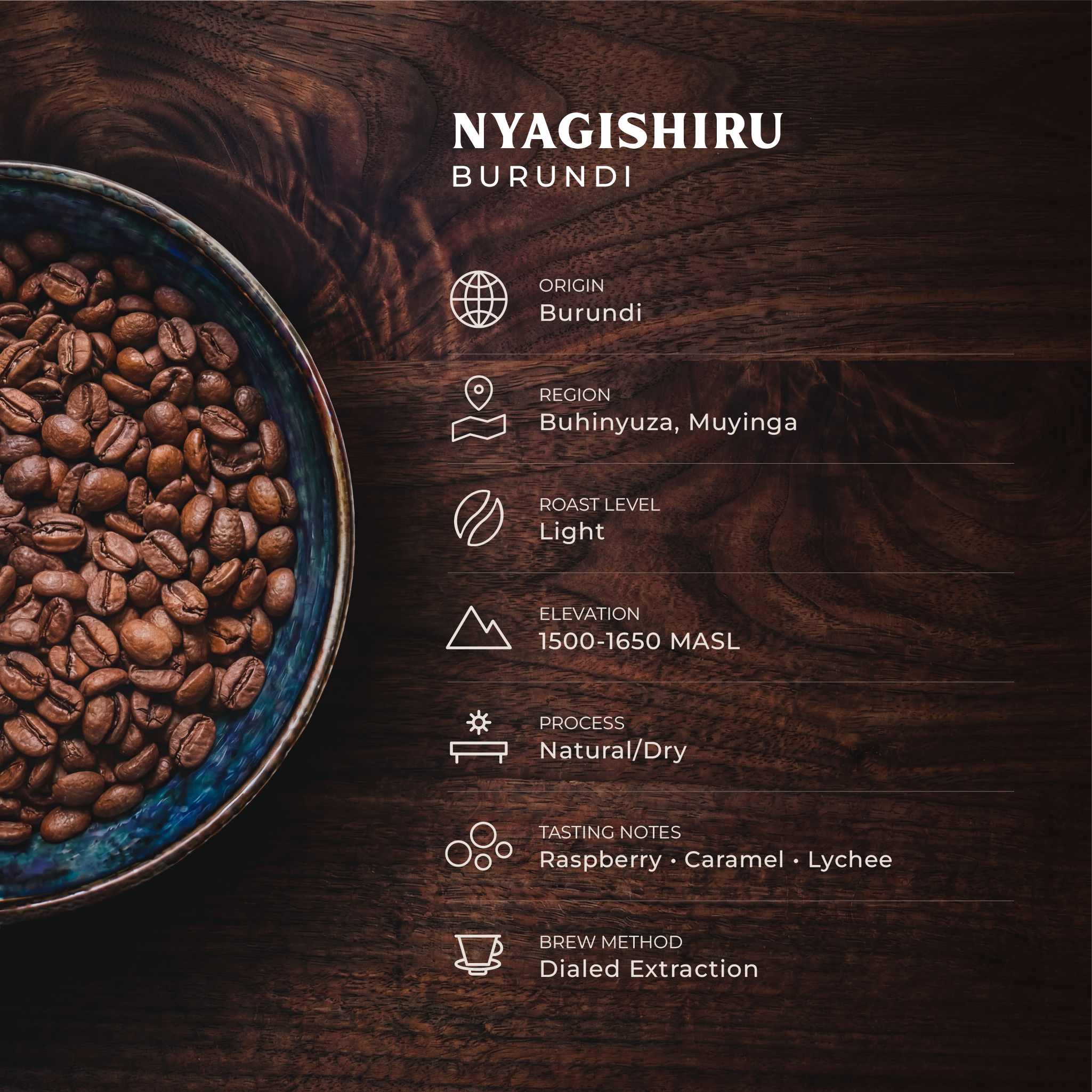 Nyagishiru, Burundi - Light Roast